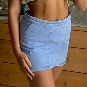 Light Washed/Blue Jean Skirt from Pacsun